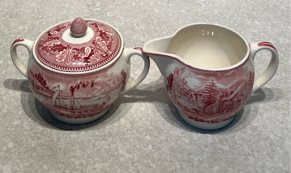 Historic America Sugar and Creamer