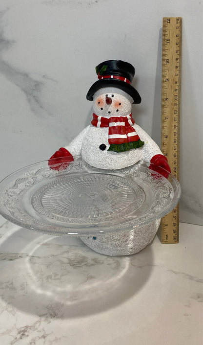Snowman with Plate