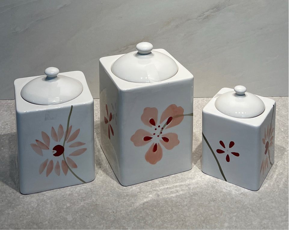 3 Piece Corelle COvered Jar Set
