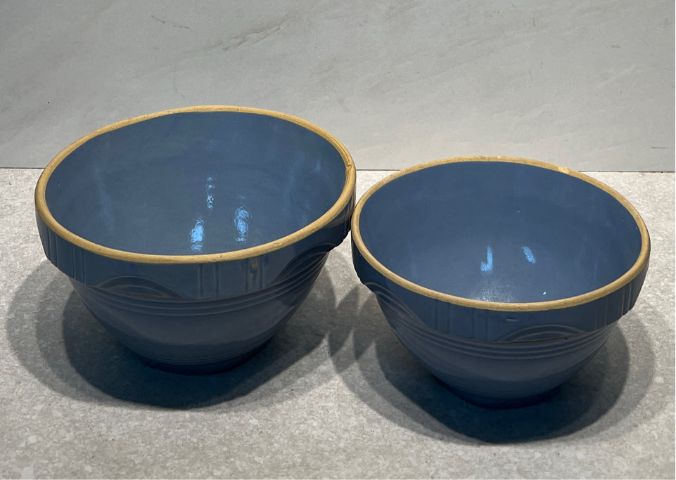 Set of 2 Old Bowls - as found