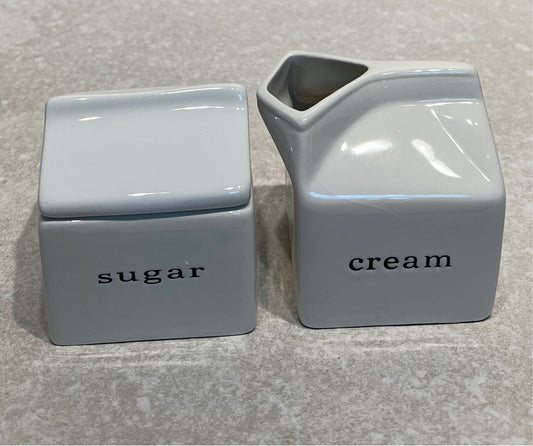 Crate and Barrel Sugar and Creamer