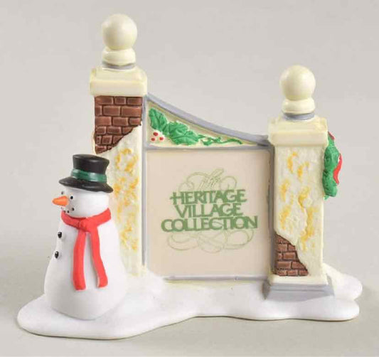 Dept. 56 Village Sign with Snowman