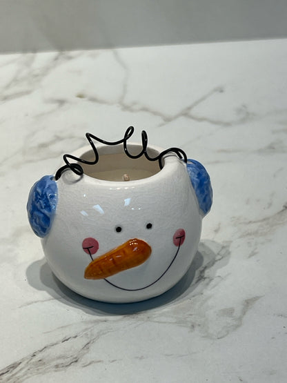 Snowman Candle