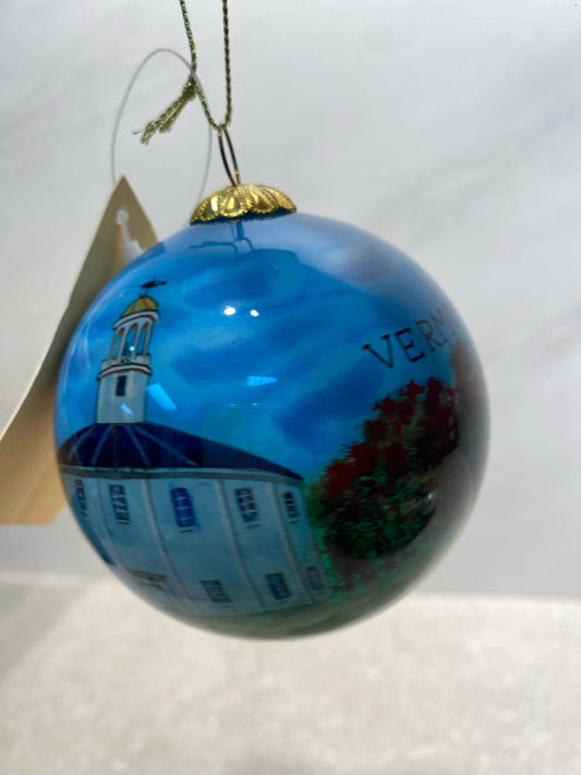 VT Painted Glass Ornament