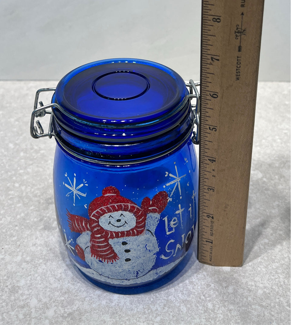 Handpainted Covered Jar