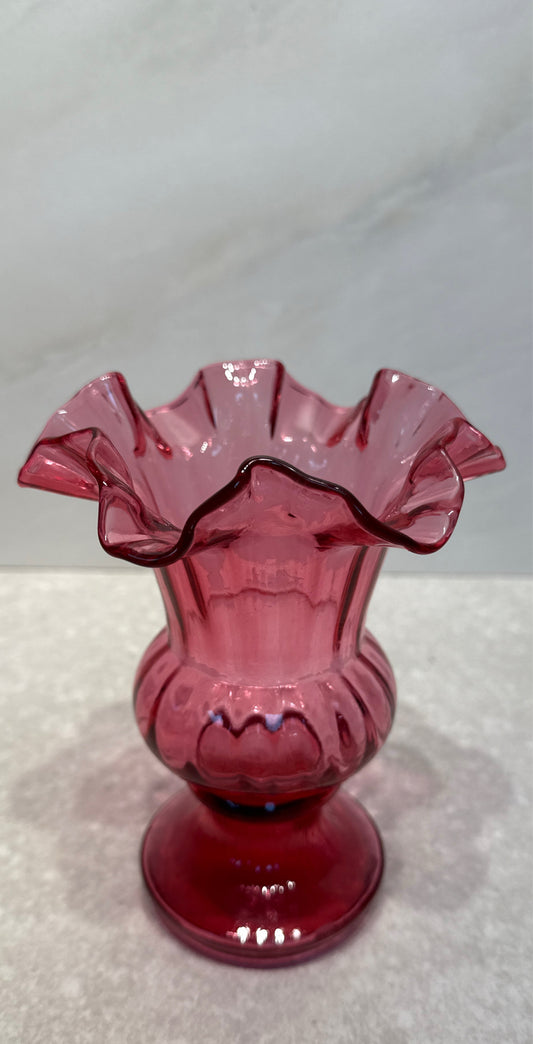 Fenton Cranberry Vase