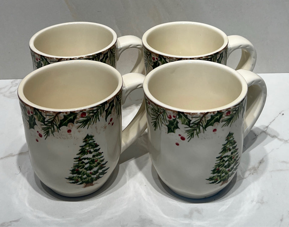 Set of 4 Pier 1 Mugs