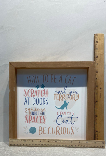 How to be a Cat Wall Decor