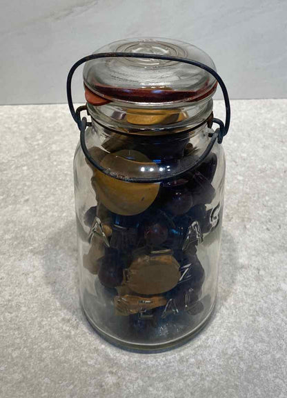 Jar with Chess Pieces