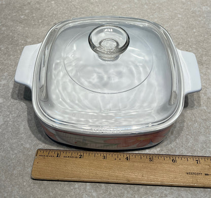 Covered Corning Ware Bowl