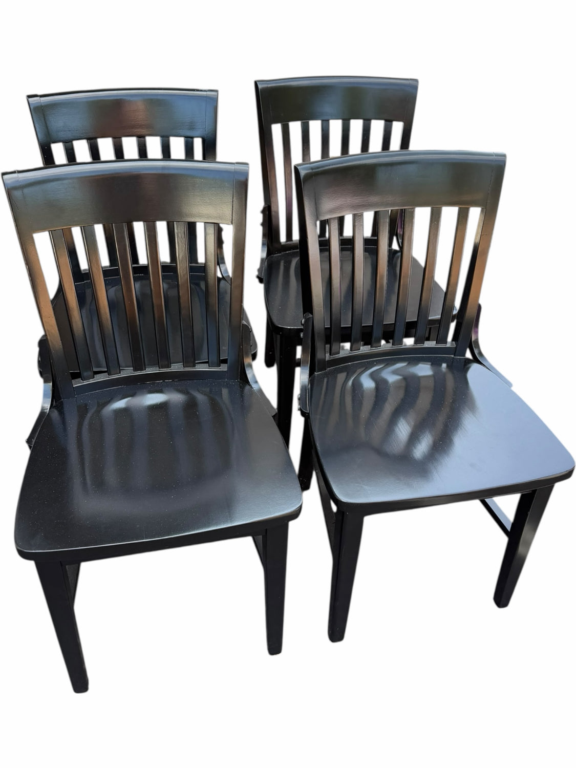 Set of 4 Black Chairs
