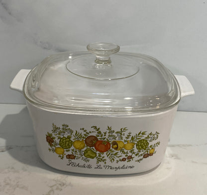 Covered Corning Ware