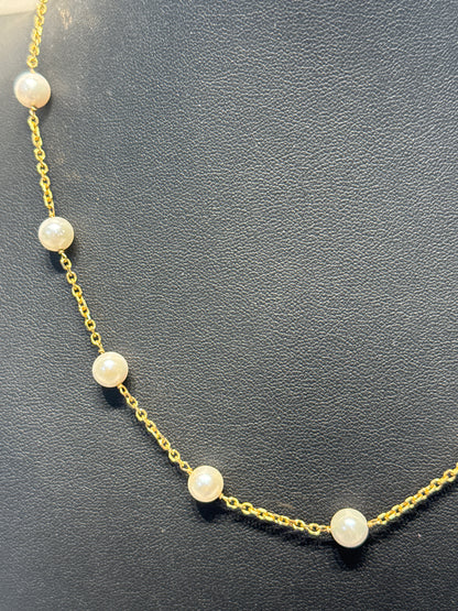 14K Gold & Pearl Necklace