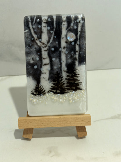 Painted Glass with stand