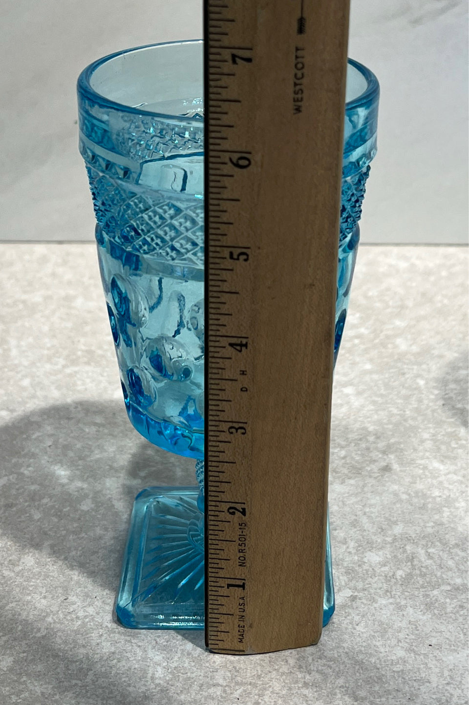 Set of 8 Aqua Blue Glasses