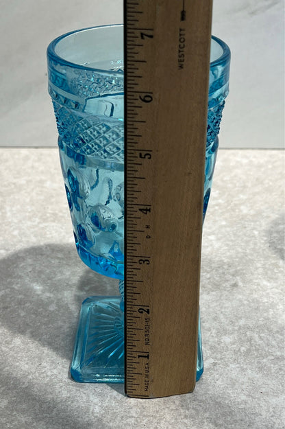 Set of 8 Aqua Blue Glasses