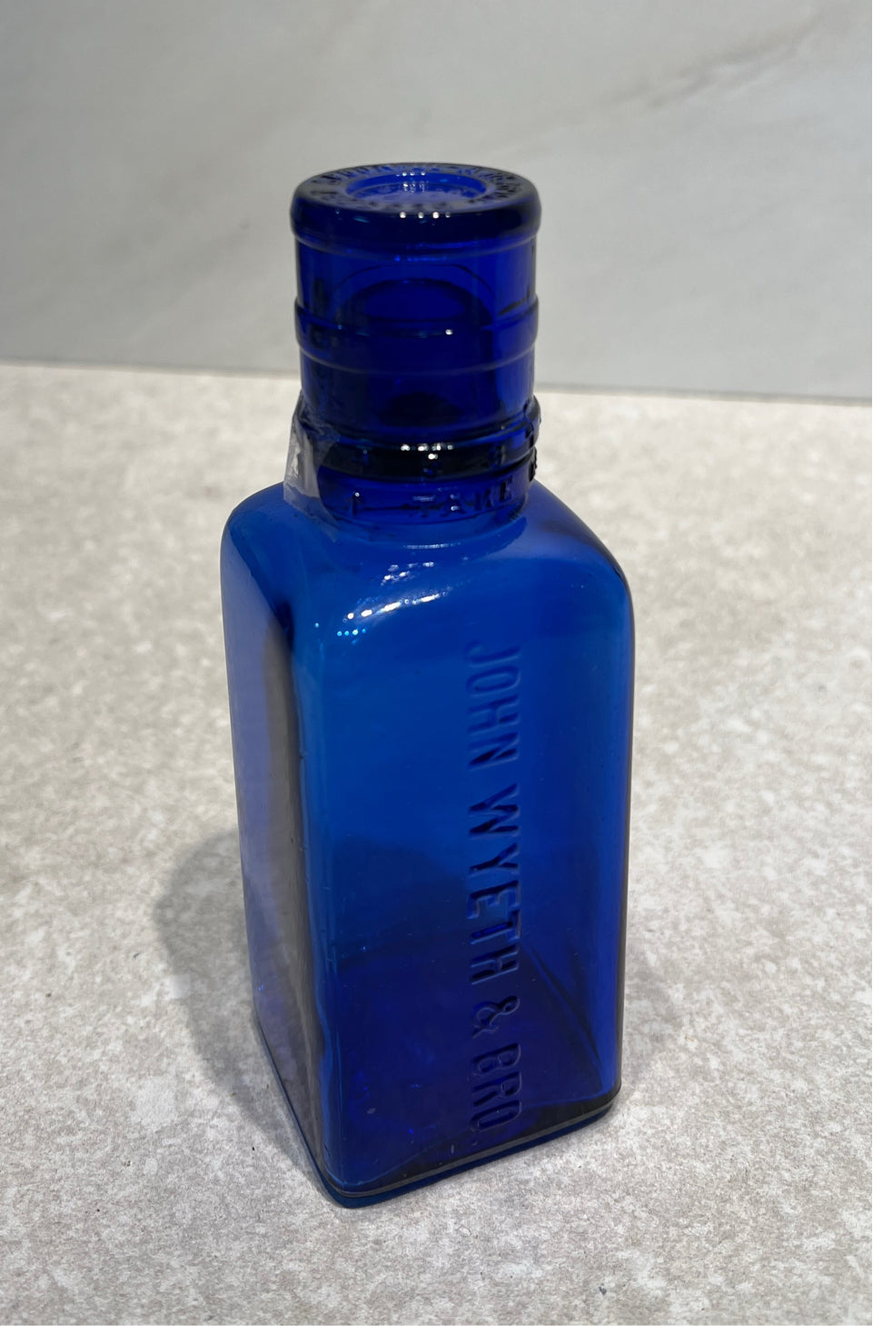 John Wyeth Cobalt Bottle