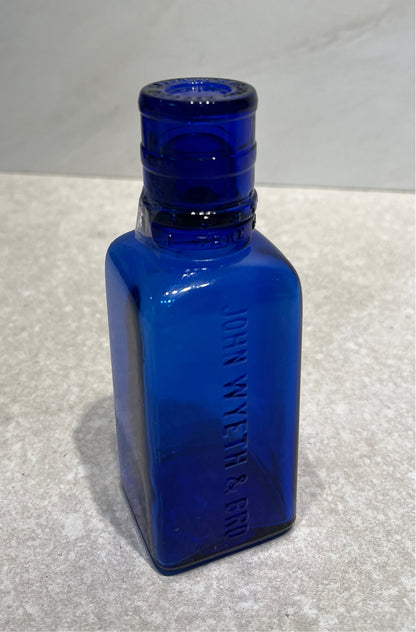 John Wyeth Cobalt Bottle