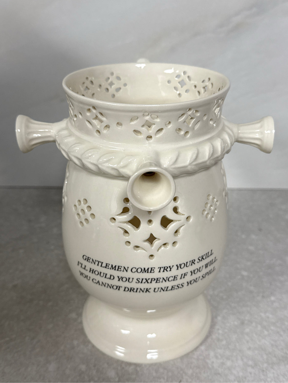 Royal Creamware  Puzzle Jug