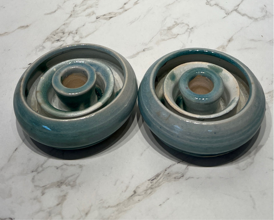 Set of 2 Signed Candleholders