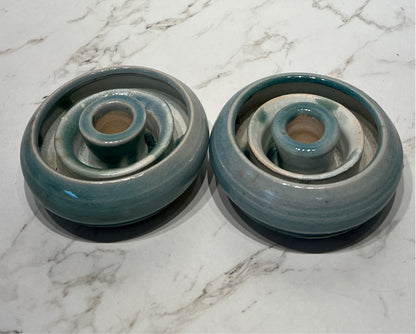 Set of 2 Signed Candleholders