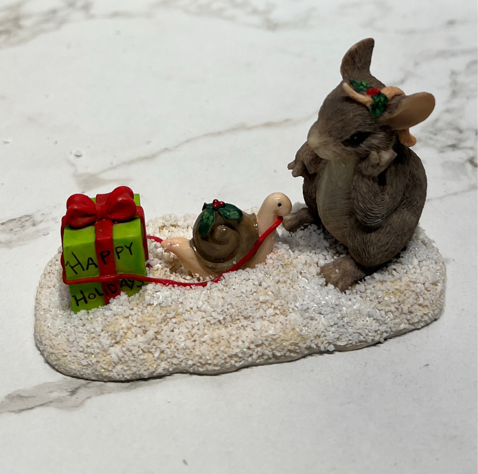 Christmas Mouse Figurine