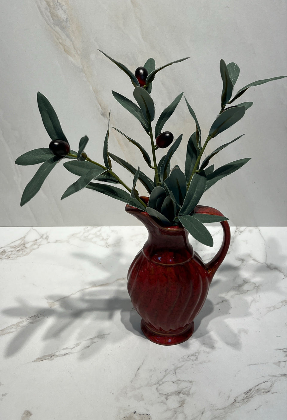Pitcher with Artificial Decor