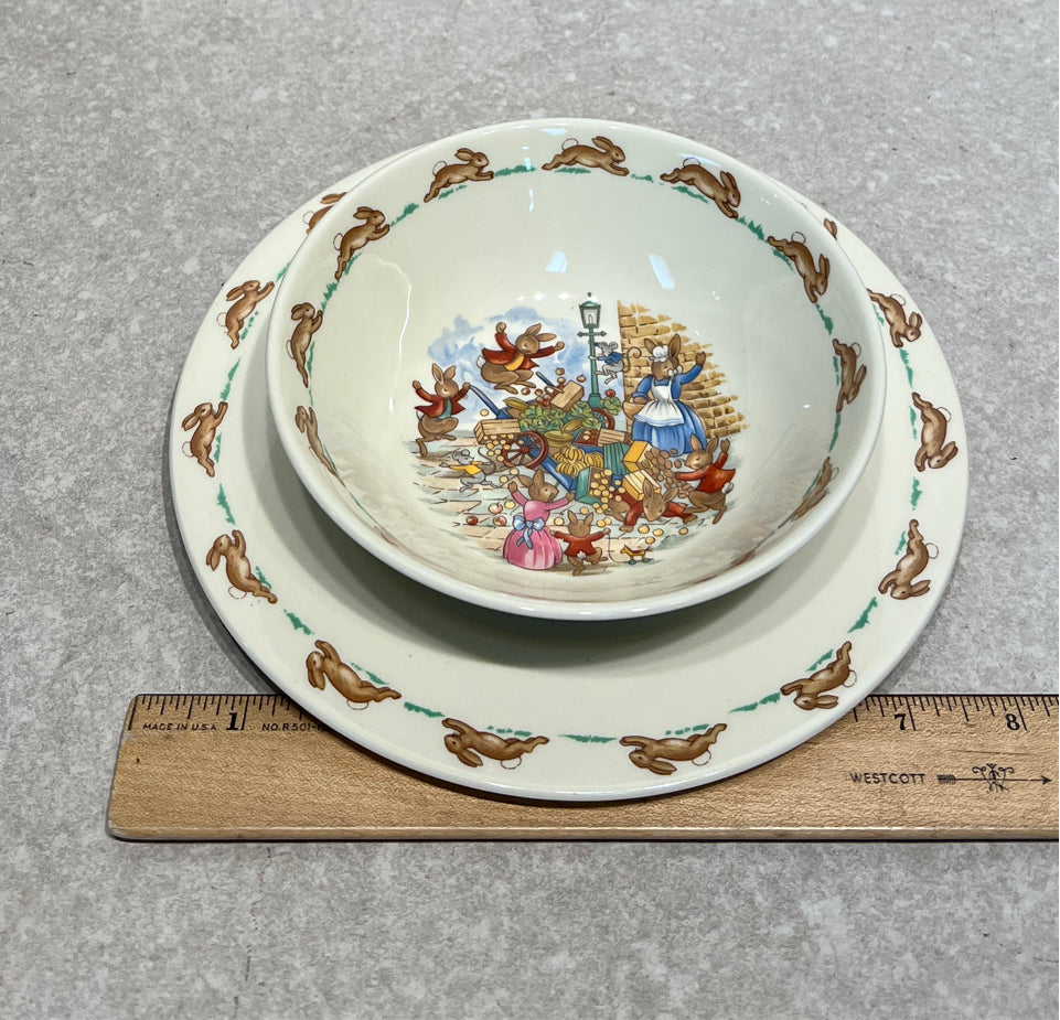 2 Piece Bunnyins Royal Doulton