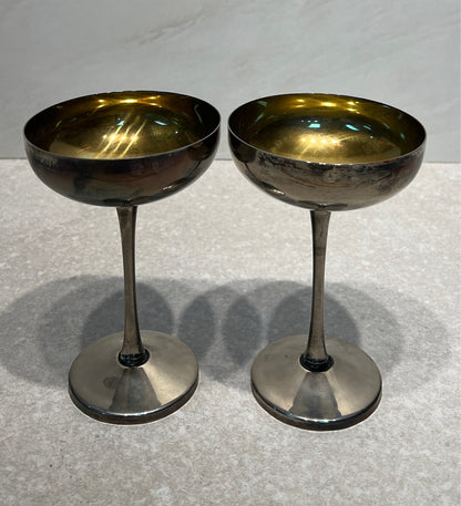 Pair of Silverplate Glasses