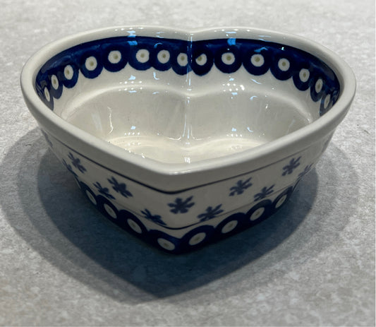 Polish Pottery Heart Bowl