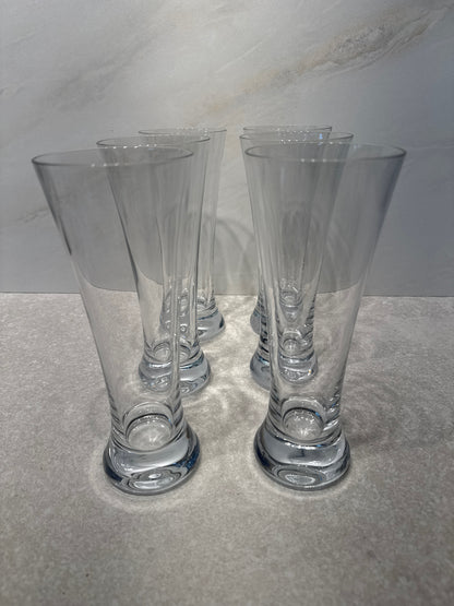 Set of 6 Waterford Pilsner Glasses