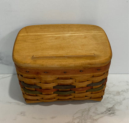 Covered Longaberger Basket as-found