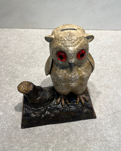 Cast Iron Owl Bank