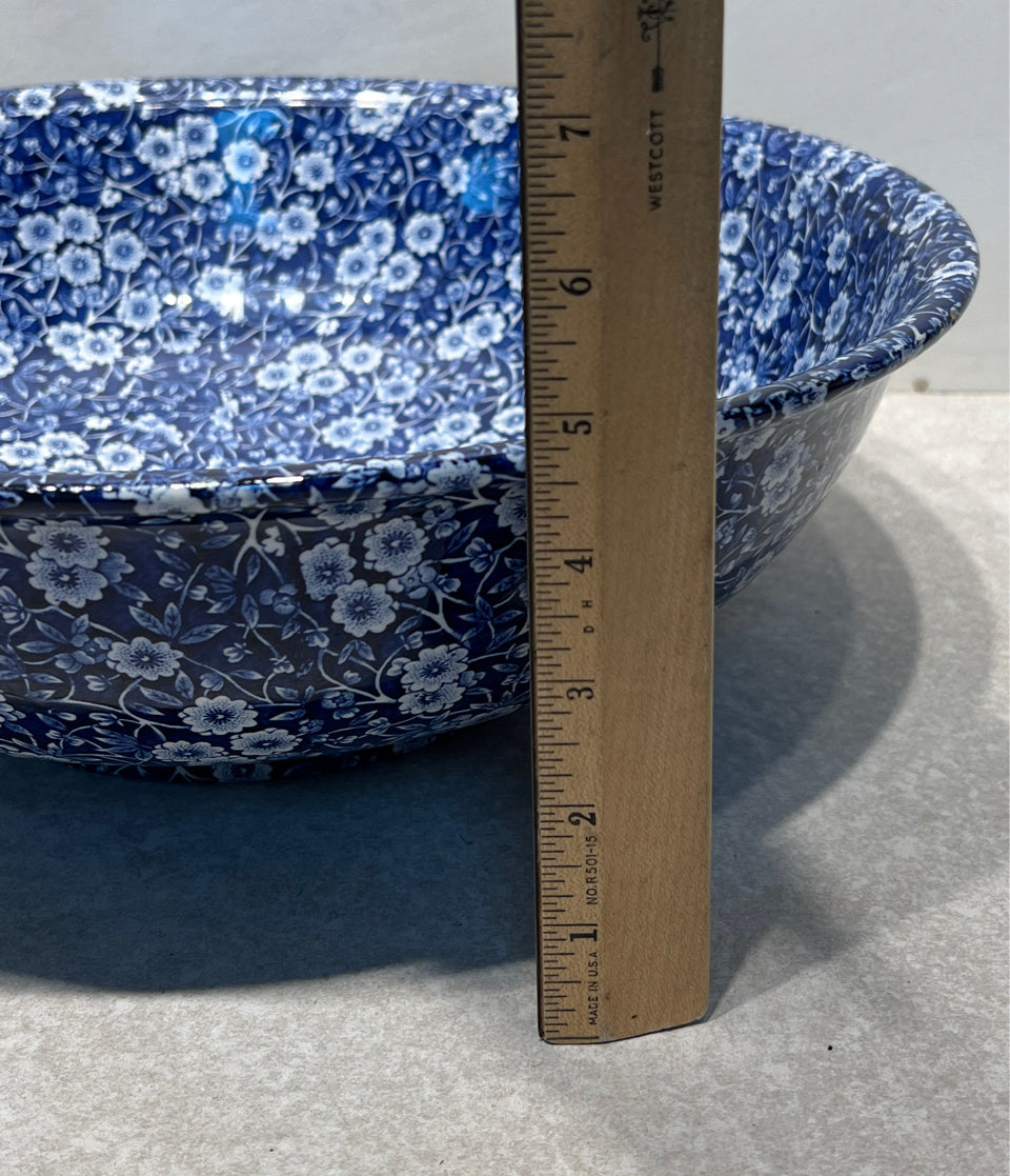 Large Calico Blue Bowl