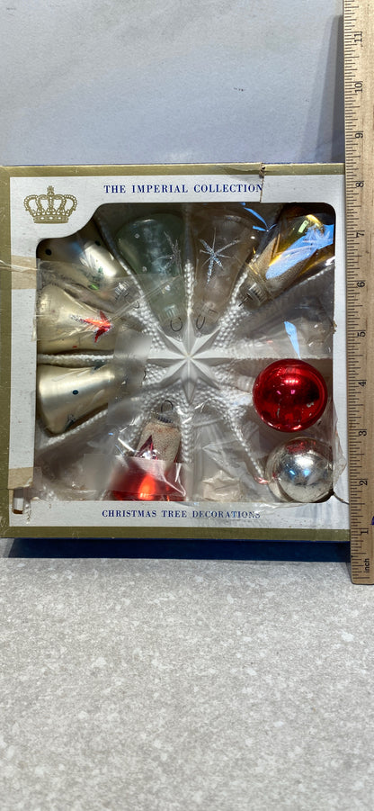 Box Of Vintage Christmas Ornaments