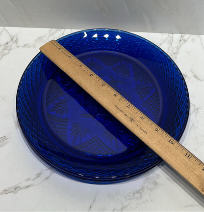 Set of 2 Cobalt Blue Plates