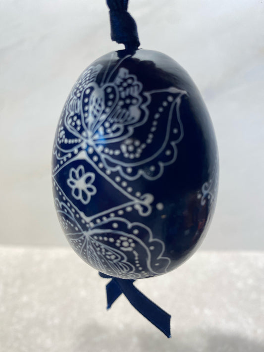 Wooden Egg Ornament