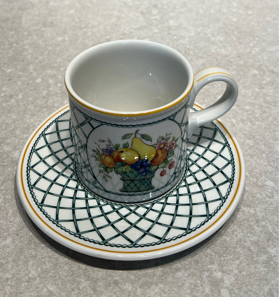 Vileroy & Boch Basket Cup And Saucer