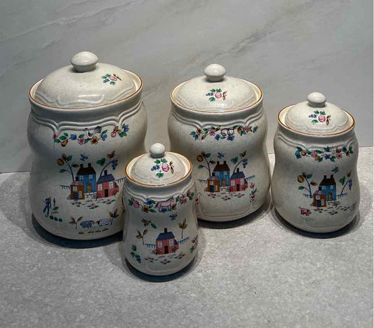 Vintage Heartland - Set of 4 Canisters
