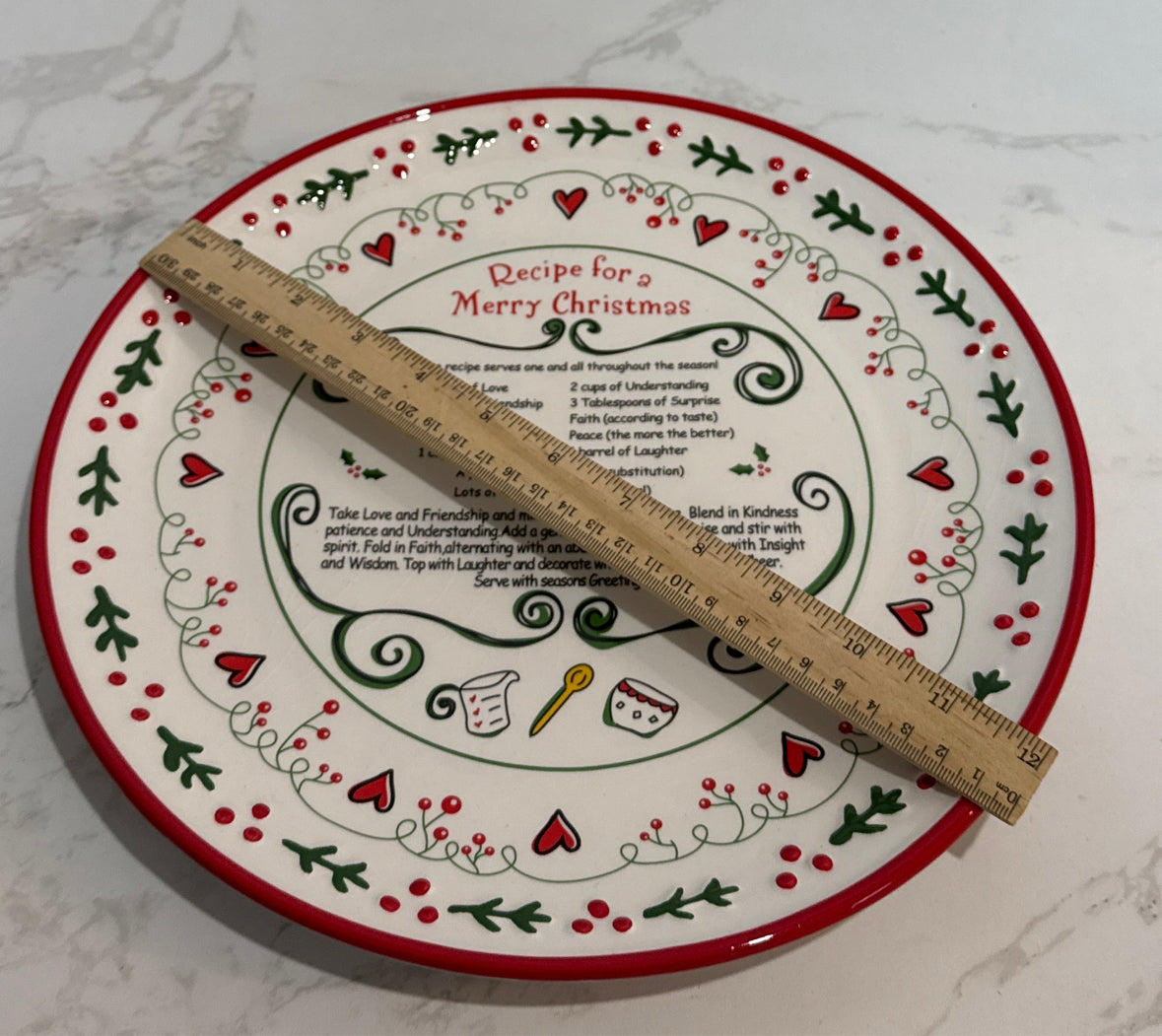 Christmas Recipe Plate