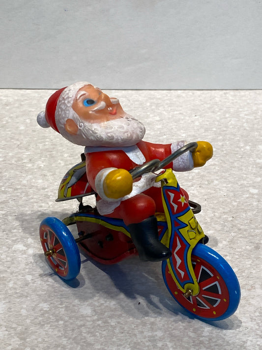 Vintage Santa on Bike