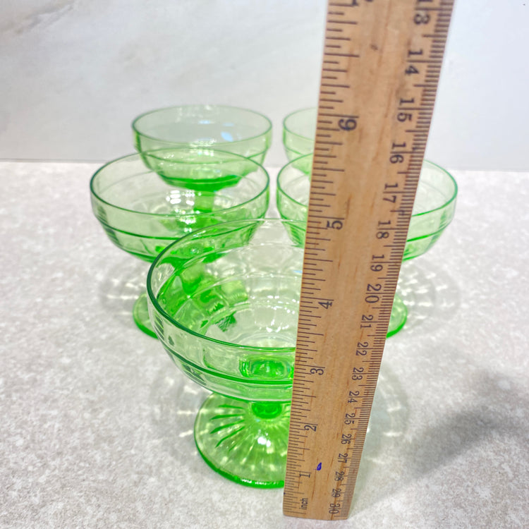 Set of 5 Uranium Glasses