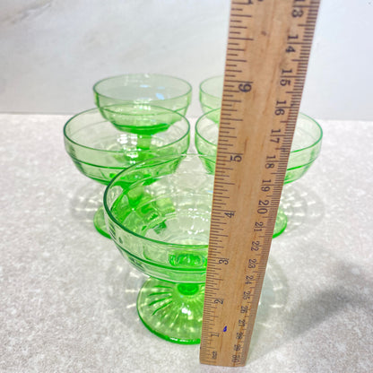 Set of 5 Uranium Glasses