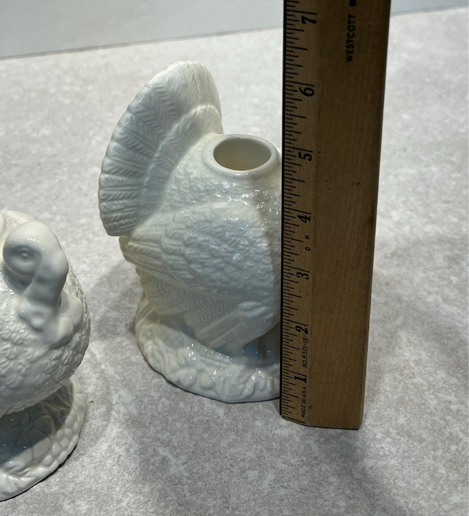 Set of 2 Turkey Candleholders