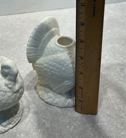 Set of 2 Turkey Candleholders