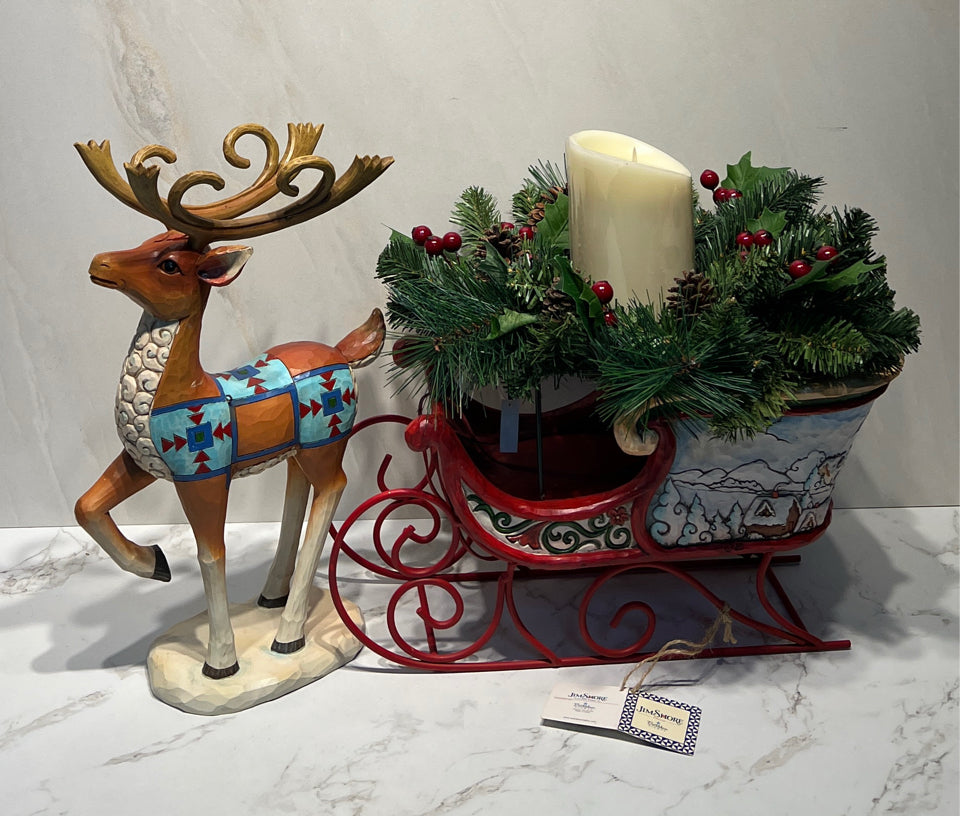 Jim Shore Bethlehem Deer with Sleigh