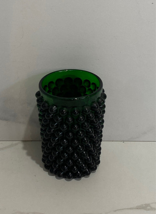 Green Glass Candle Holder