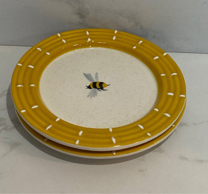 Set of 2 Bee Plates