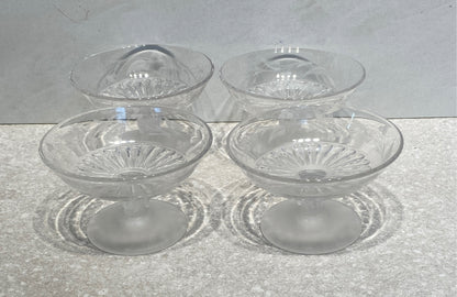 Set of 4 3 Faces Sherbert Glasses