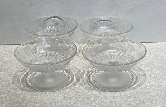 Set of 4 3 Faces Sherbert Glasses